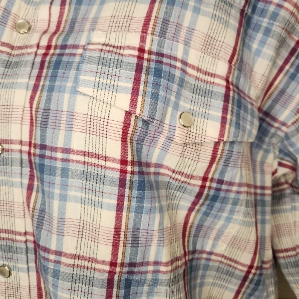 Mens Vintage Wrangler Plaid Shirt - Picture 7 of 10